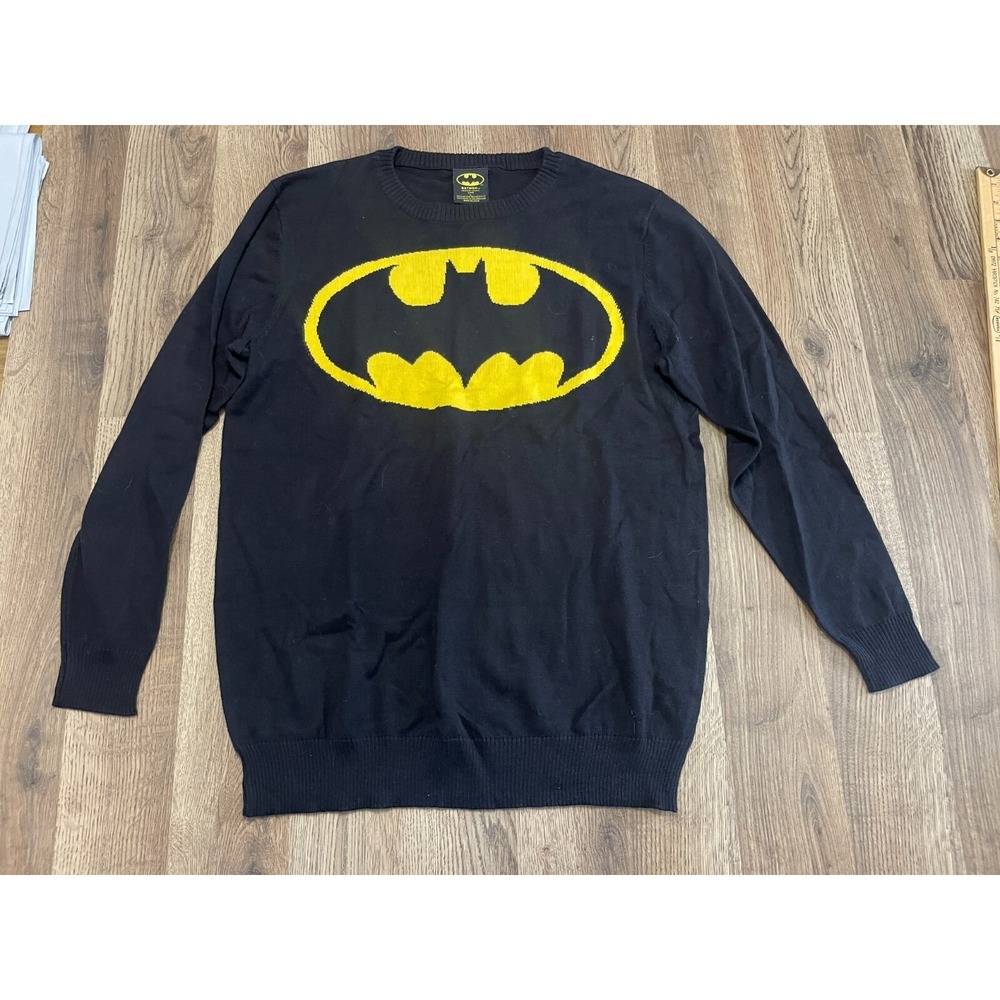 Batman Shirt, Women's Size Large, Black, Yellow, Long Sleeve, BATMAN NWT